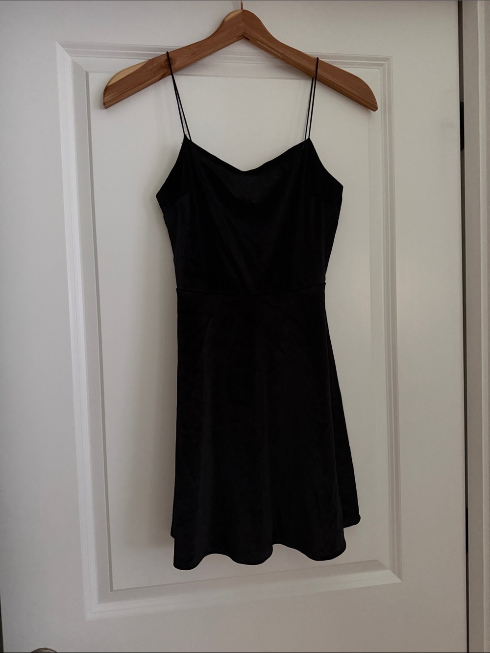Urban Outfitters Black Satin Mini Slip Dress